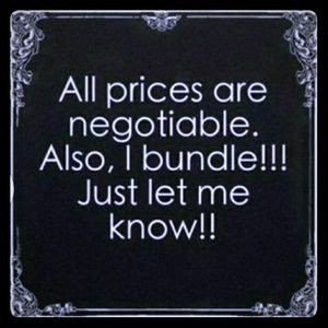 All prices in closet are negotiable.